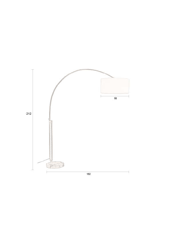 Dutchbone Archie Gold & Black Marble Floor Lamp
